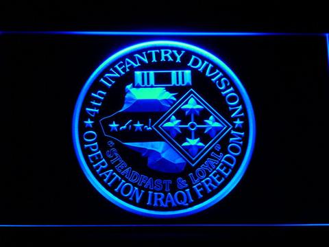 US Army 4th Infantry Division Operation Iraqi Freedom LED Sign